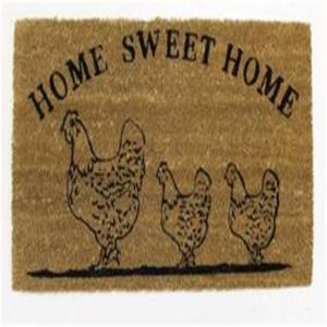 Hen printed PVC Coir  mat Stock