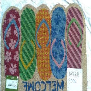 Printed PVC Backed Coir Door Mats Stock