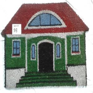 Printed PVC Backed Coir Door Mats Stock