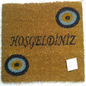 Printed PVC Backed Coir Door Mats Stock