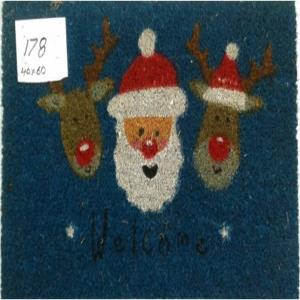 Printed PVC Backed Coir Door Mats Stock