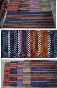 Flat woven hand loom rug 