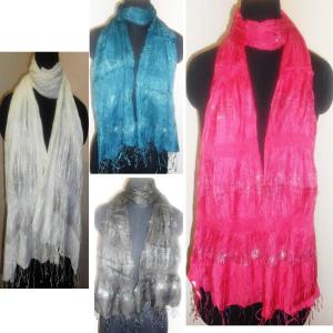 Silk-Viscose-Lycra scarf stock
