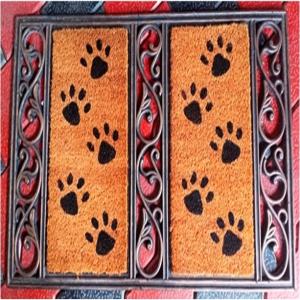 Fancy Color Coir Brush Printing Mat Asst Color