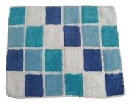 Cotton Tonal Block Bath Mat