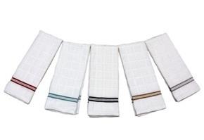 White & Solid Dyed Terry Kitchen towel set of 3