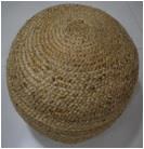 100% Jute Braided Pouf with EPS Ball Filling