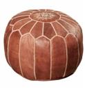 100% Leather Pouf & 