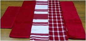 100% Cotton Terry & Plain 5 Pcs of Kitchen Towel