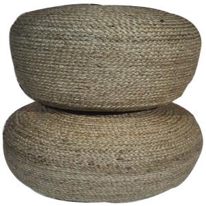 100% Jute Braided Pouf/Ottoman