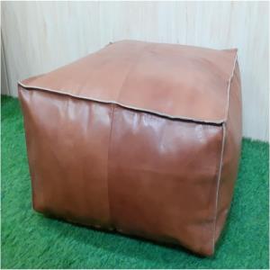 Tan Rectangle Pouf