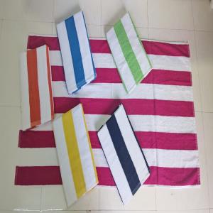 Velour Cabana Stripe Beach Towels