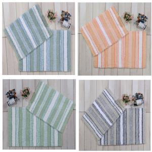 100% Cotton Reversible 2pc Bathmat Stock