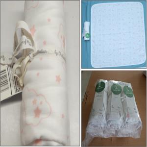 100% Cotton Muslin Printed Baby Blanket Stock