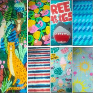 100% Cotton Printed Beach Terry Towel Stock