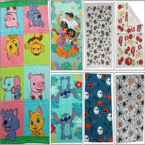 100 % Cotton Printed Terry Bath & Hand Towel Stock