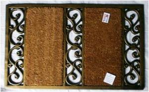 ET-396- FANCY COLOR COIR BRUSH RUBBER GRILL MAT STOCK