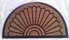 coir brush rubber mat Stock