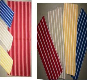 Single clr stripe Kitchen Towel Stock