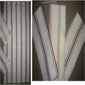 Waffle 2pin stripe Kitchen Towel Stock