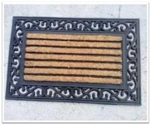 Coir Brush Rubber Grill Mat Stock