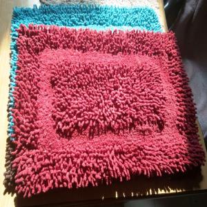 Chenille Shaggy Bathmats Stock