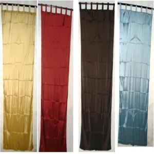 Polyester Seer Sucker Voile Loop Curtains